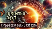 ഇന്നേക്ക് അഞ്ചാംദിവസം മാറ്റങ്ങള്‍ കാണാം, സൂര്യന്‍ ഇനി ചൊവ്വയുടെ രാശിയില്‍, കാത്തിരിക്കുന്നത് സമൃദ്ധി