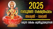 അശ്വതി മുതല്‍ രേവതി വരെ 27 നാളിനും 2025 ഇപ്രകാരം: ഭാഗ്യമോ നിര്‍ഭാഗ്യമോ കാത്തിരിക്കുന്നത്?