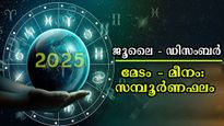 2025-ലെ ആദ്യ ആറുമാസങ്ങളുടെ തുടര്‍ച്ചയോ ജൂലൈ - ഡിസംബര്‍ വരെ? 12 രാശിക്കും സമ്പൂര്‍ണഫലം ഇപ്രകാരം
