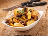 Yummy Mushroom Aloo Fry Recipe