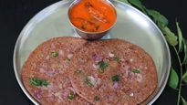 Ragi Utthappam With Kara Chutney How To Make A Ragi Dosa With Kara Chutney Recipe
