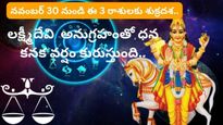 శుక్రుడు సొంత రాశిలోకి వెళ్లడంతో నవంబర్ 30 నుంచి ఈ 3 రాశులకు ధన వర్షం కురుస్తుంది...