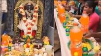 దేవాలయంలో భక్తులకు అన్నదానంలో వివిధ రకాల వంటలతో పాటు, స్ప్రైట్, కోకో కోలా, మాజా...ఎక్కడో తెలుసా?Video