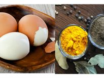 പുഴുങ്ങി മുട്ടയില്‍ കുരുമുളകും മഞ്ഞളും ചേര്‍ക്കണം