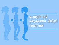 പെട്ടെന്ന് തടി ഒതുക്കണോ;മിലിറ്ററിഡയറ്റ് മാത്രം മതി