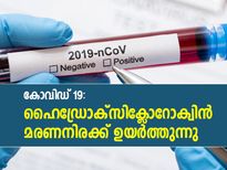 ഹൈഡ്രോക്‌സിക്ലോറോക്വിന്‍ മരണനിരക്ക് ഉയര്‍ത്തുന്നു
