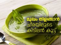 മുഖം തിളങ്ങാന്‍ ചീരയിലൂടെ കിടിലന്‍ കൂട്ട് 