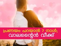 വാലന്റൈന്‍ വാരം; പങ്കാളിയോട് മനസ് തുറക്കാം, പ്രണയം പറയാന്‍ 7 നാള്‍