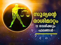 സൂര്യന്‍ തുലാം രാശിയില്‍; 12 രാശിക്കും ഗുണദോഷ ഫലങ്ങള്‍
