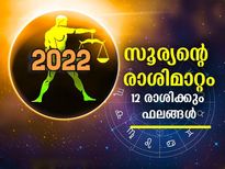 Sun Transit 2022: സൂര്യന്റെ രാശിമാറ്റം 2022-ല്‍ 12 രാശിക്കും സംഭവിക്കും മാറ്റങ്ങള്‍