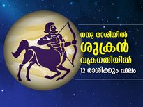 ശുക്രന്‍ വക്രഗതിയില്‍ ധനു രാശിയില്‍; 12 രാശിക്കും ഗുണദോഷ ഫലം