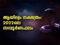 Ayilyam Nakshatra 2022: ആയില്യം നക്ഷത്രം അയല്‍പക്കത്തിന് ദോഷമോ, 2022-ലെ സമ്പൂര്‍ണഫലം