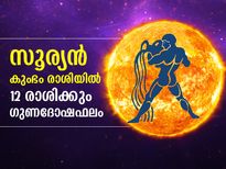 സൂര്യന്റെ കുംഭം രാശി സംക്രമണം; 12 രാശിക്കും ഗുണദോഷ ഫലങ്ങള്‍
