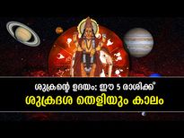 ശുക്രന്റെ ഉദയം; ചിങ്ങം, തുലാം ഉള്‍പ്പെടെ ഈ 5 രാശിക്ക് ശുക്രദശ തെളിയും കാലം