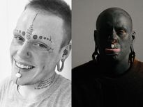 దేవుడా! ఇతడు కనుగుడ్లు మరియు నోటి లోపల కూడా ఇంకు తో నింపేసాడు 