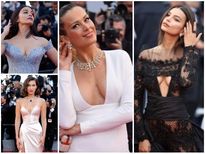 #Cannes: रेड कारपेट पर इन्‍होंने पहनी ऐसी रिवीलिंग ड्रेस कि जरुरत से ज्‍यादा दिखा क्‍लीवेज 