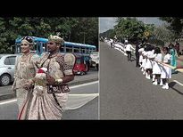 अनोखी शादी...दुल्हन ने पहनी 3.2 किमी लम्बी साड़ी, 250 लड़कियों ने थामा पल्लू