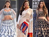 फैशन वीक के आखिरी दिन शो स्टॉपर के रूप में पूजा, लारा और हिना का कुछ ऐसा था लुक