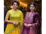இசை வெளியீடு ஒன்றிற்கு போட்டிப் போட்டு மேக்கப்பில் வந்த சமந்தா மற்றும் கீர்த்தி சுரேஷ்!