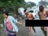 கற்பழிக்க முயன்ற ஆண்களை நிர்வாணப்படுத்தி ஊர்வலமாக இழுத்து சென்ற பெண்... - (வீடியோ)