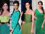 Green Dresses For Christmas: Celebrity Style