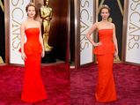 Oscars 2014: Jennifer Lawrence In Red Dior Gown