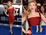 Pregnant Scarlett Johansson In Red Dress