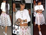 Rihanna Shows Off Her Curves In A See Through Skirt