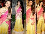 Kajal Aggarwal Sizzles In Pink Lehenga