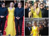 Cannes 2014: Uma Thurman In Yellow Versace Gown