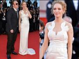 Cannes 2014: Uma Thurman In White Marchesa
