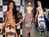 Jacqueline Fernandez In Printed Ragini Ahuja Apparel