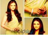 Aishwarya Rai Bachchan In Floral Green Saree For Lifecell Poster