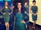 Madhuri, Deepika & Priyanka In Resplendent Green Lace