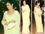 Sridevi Stuns In Pale Yellow Saree
