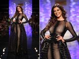 LFW 2014: Sushmita Sen In Sheer Black Gown