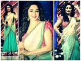 Madhuri Dixit Glows In Neon Lehenga