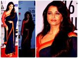 Aishwarya In Blue Sabyasachi Saree