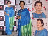 Dia Mirza Illuminates In Silk South Indian Saree