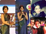Shruti Haasan Wears Metallic Saree For Awards Night