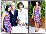 Freida Pinto In Forest Print Osman Dress