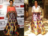 A Bright Sunny Day For Neha Dhupia In Neha Agarwal Dress