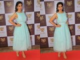Sophie Choudry In Mint Blue ASOS