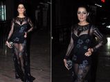 Celina Jaitly In Sheer Black Joshipura Dress