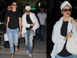 OMG! Rekha Rocks A Denim Look With Gypsy Head Wrap!