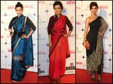 Shilpa Shetty In Black & Golden At Craigvilla Femina Ethnic Designer Of The year, 2015
