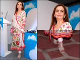 @Gorgeous: Nita Ambani In Intricate Kashmiri Design Beige Suit