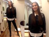@WinterFashion: Gorgeous Sonam Kapoor In A Handsome Shahin Mannan Sea Sweatshirt