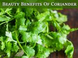 Beauty Benefits Of Coriander