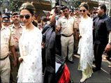 Deepika Padukone Taking Blessings Before The Release Of Tamasha, In White Suit